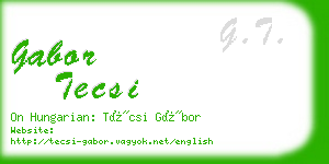 gabor tecsi business card